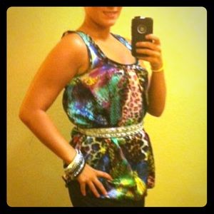 Buckle Day Trip Sleeveless Blouse Size S